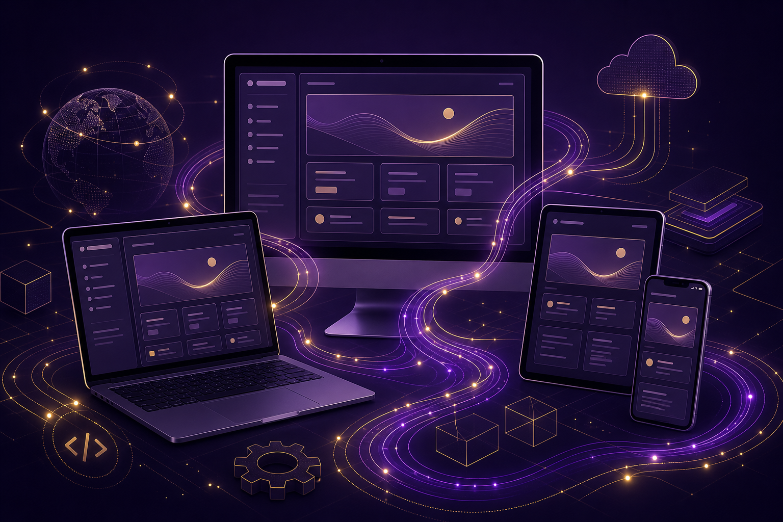 Cross-platform front-end engineering illustration