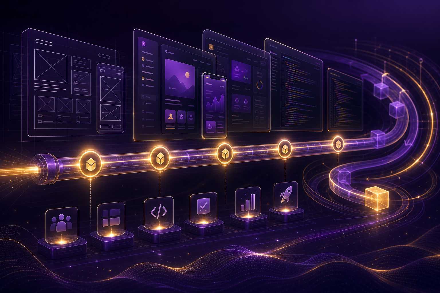 Iterative production sprint pipeline visual