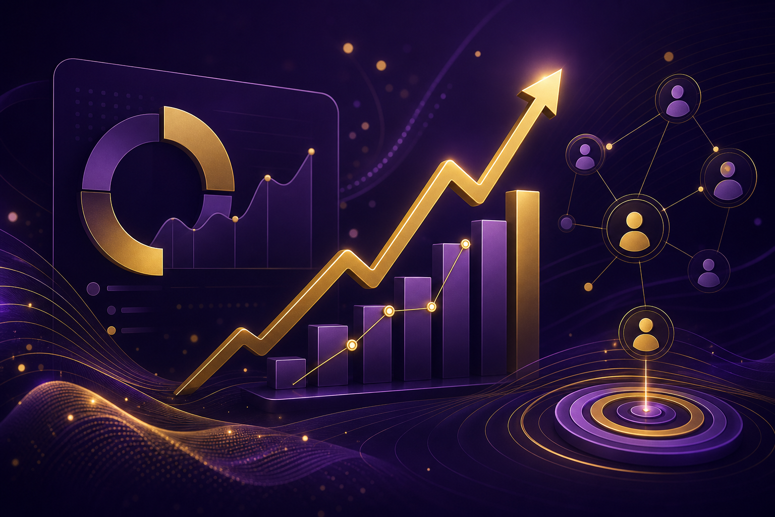 Digital marketing and analytics illustration