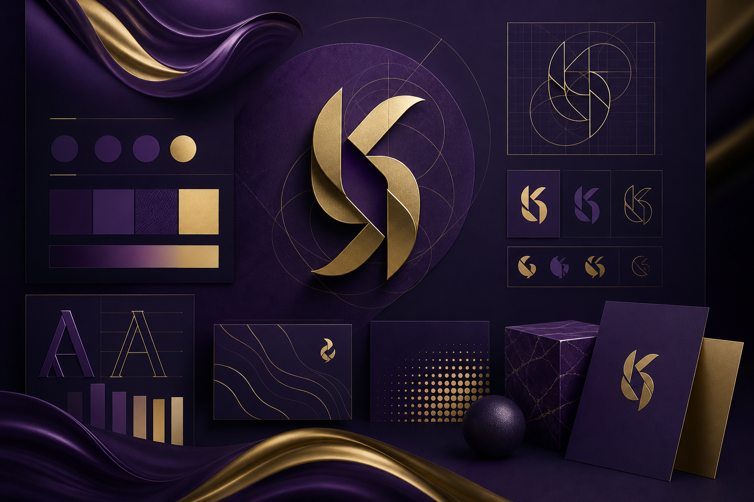 Brand and visual identity system illustration