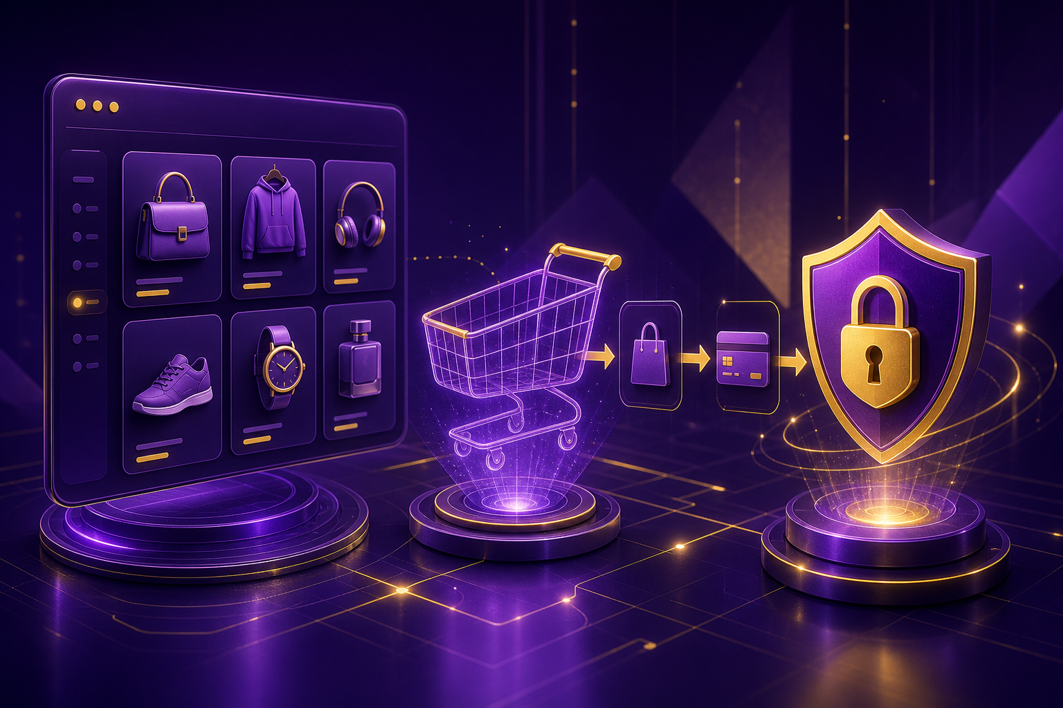 E-commerce platform development illustration